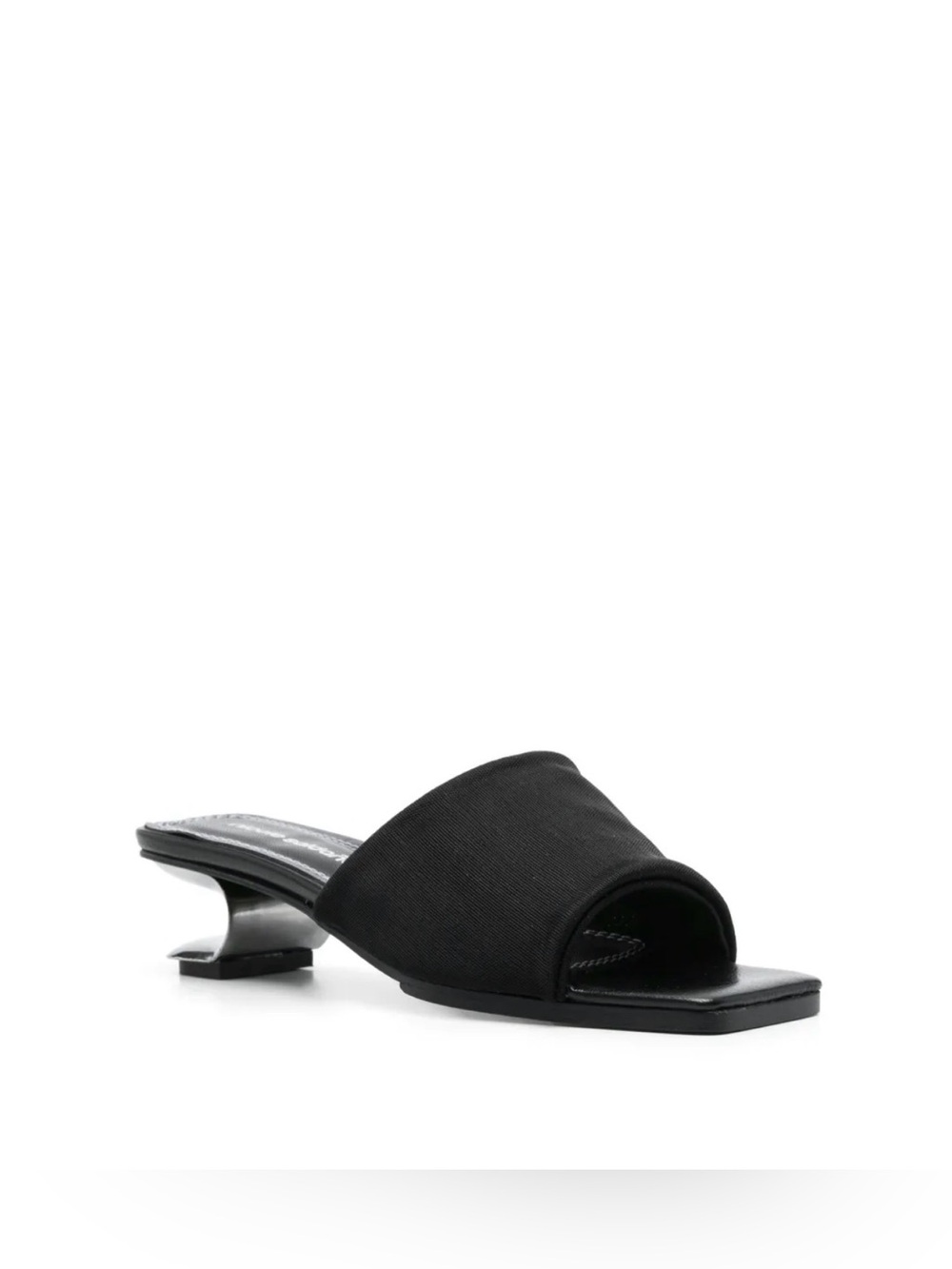 Nicole Saldaña Sarah Mules Black Sculptural Heel US 8